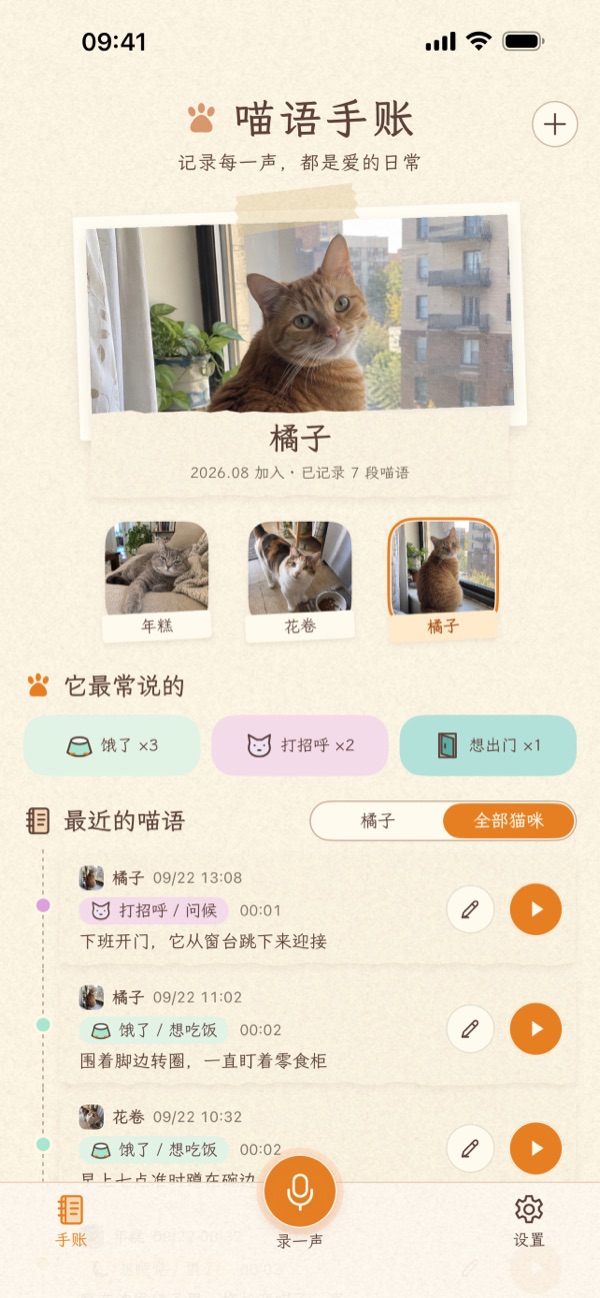 全部猫咪的喵语放在一起看